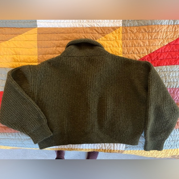 Ozma alpaca cardigan sweater in green sz M - Picture 5 of 9